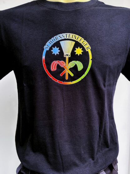 Schornsteinfeger T-Shirt Marley Logo Besen bunt