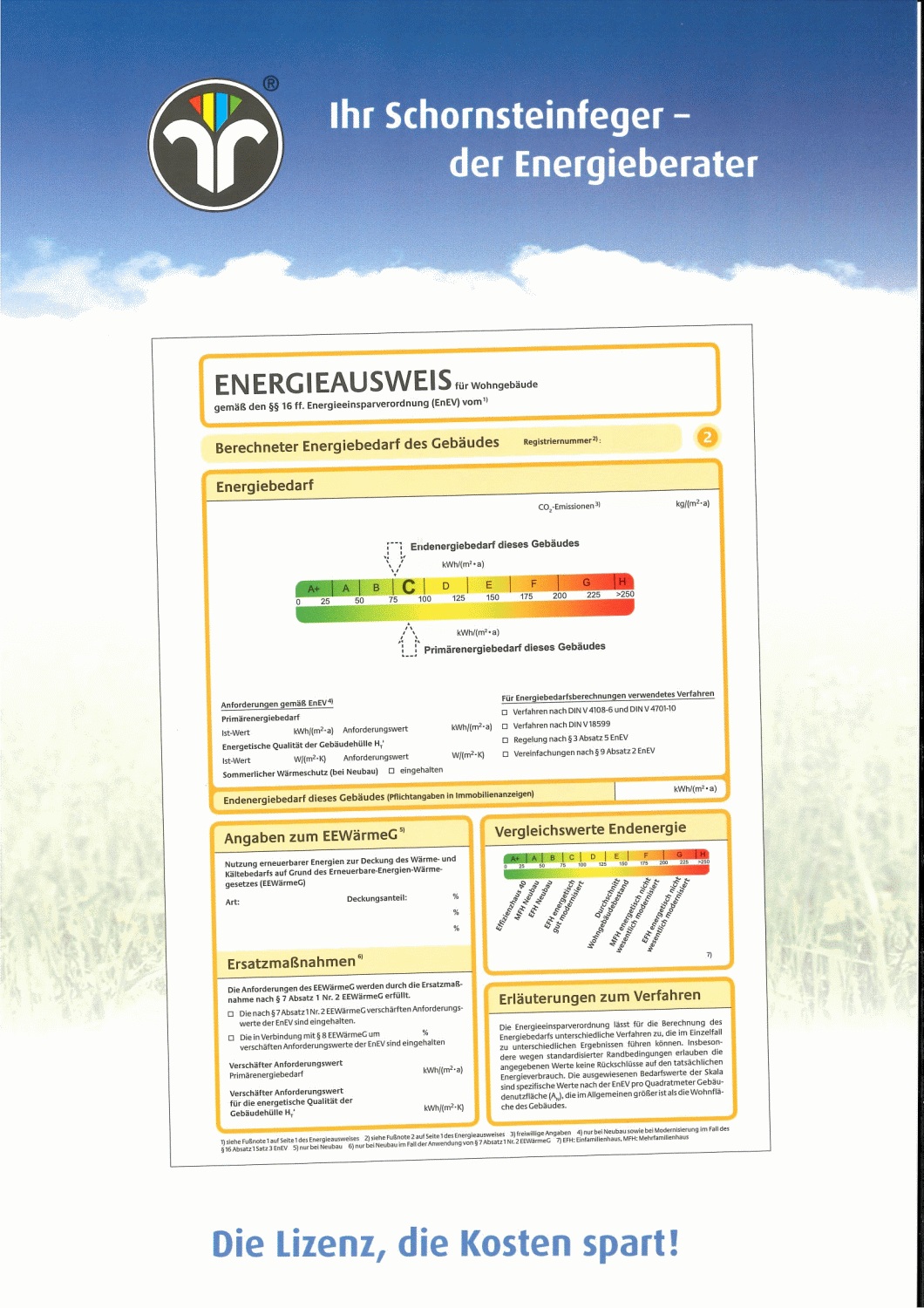 Energieausweis-Mappen blau
