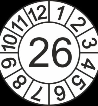 Jahreszahl - Etiketten